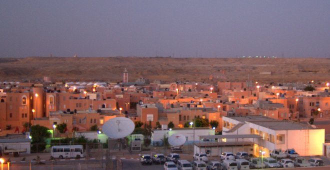 Imagen aérea de El Aaiún, Sahara Occidental.