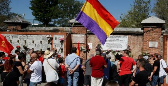 Imagen del homenaje organizado por el Partido Comunista de España (PCE) | EFE