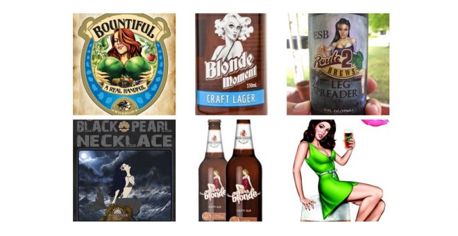Cervezas con imágenes sexistas vetadas en el Gran Festival Británico.