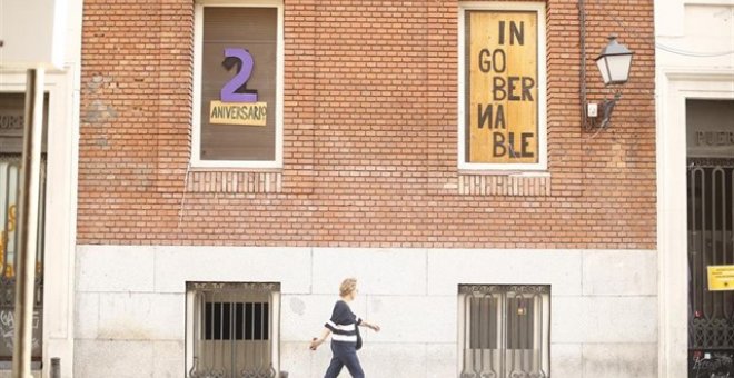 Imagen del edificio ubicado en la calle Gobernación con paseo del Prado okupado por La Ingobernable en Madrid. Europa Press