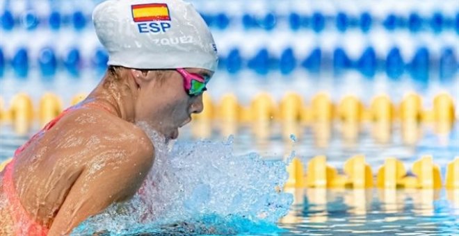 La nadadora española Alba Vázquez durante los Mundiales de Natación de Budapest. / Europa Press