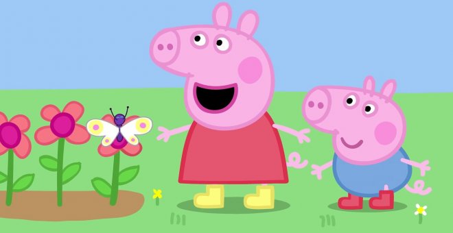El personaje de dibujos animados Peppa Pig.
