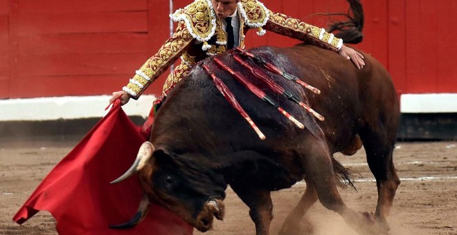 Imagen de una de las corridas de toros celebradas esta semana en Bilbao. EFE/MIGUEL TOÑA