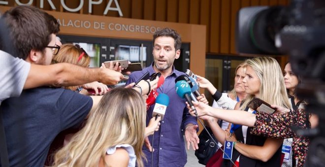 El presidente del PP de Gipuzkoa, Borja Sémper, este viernes en Vitoria. EFE/ David Aguilar