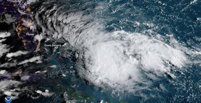 Imagen del huracán Dorian en su paso por Bahamas. EFE/EPA/NOAA