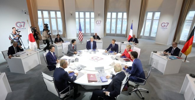 Pasada reunión de los líderes del G-7 en París. Markus Schreiber/Pool via REUTERS