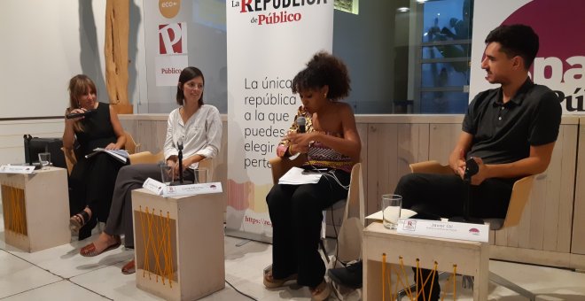 Maria Sisternas, Ana Pardo de Vera, Lucía Mbomio y Javier Gil.