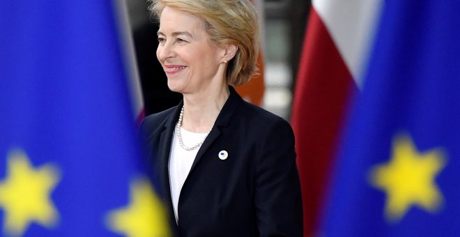 17/10/2019 - La presidenta electa de la Comisión Europea, Ursula Von der Leyen, en la cumbre de líderes de la Unión Europea. REUTERS / Toby Melvill