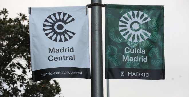 Carteles anunciadores de Madrid Central. / Ayuntamiento de Madrid.