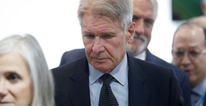 El actor estadounidense Harrison Ford en la Cumbre del Clima COP25. (ZIPI | EFE)