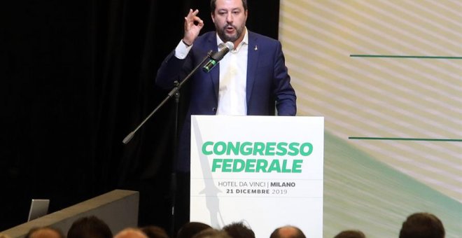 Matteo Salvini en el congreso de La Liga de este pasado fin de semana | EFE