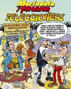 Portada de '¡Elecciones!', el nuevo álbum de Mortadelo y Filemón. EFE