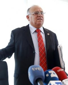 Mario Isea, durante una rueda de prensa en la embajada venezolana en Madrid. - EFE