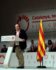 El líder del PSC, Miquel Iceta, durante la primera jornada del congreso de los socialistas catalanes que se celebra este fin de semana en Barcelona. / EFE