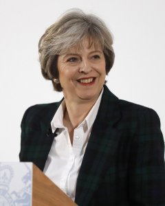 La primera ministra británica, Theresa May, durante su conferencia ante diplomáticos extranjeros y el equipo británico que negociará el Brexit, en la Lancaster House, en Londres. REUTERS/Kirsty Wigglesworth
