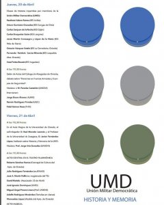 Cartel de 'UMD, Historia y Memoria'