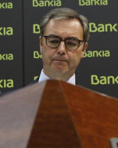 El consejero delegado de Bankia, José Sevilla, durante la presentación de los resultados de la entidad en el primer trimestre de 2017. EFE/Juan Carlos Hidalgo