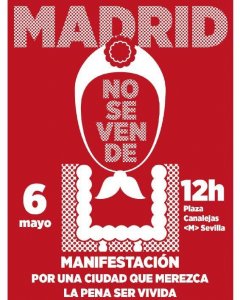 Cartel de la manifestación del sábado.