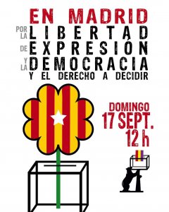 Cartel de la plataforma 'Madrileños por el derecho a decidir'