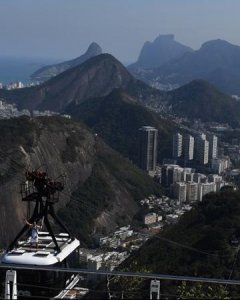 El funicular que conecta las favelas con el centro de la ciudad en Río de Jaineiro. AFP