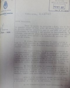 Relaciones políticas. Informe sobre Plan de Becas y Cursos Policía Federal. Septiembre77