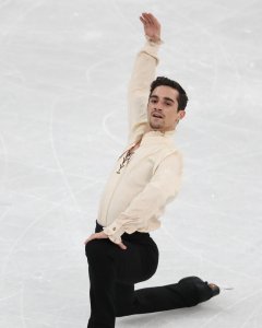 Javier Fernández, en un momento del programa con el que alcanzó el bronce en los Juegos Olímpicos de Invierno. REUTERS/Lucy Nicholson