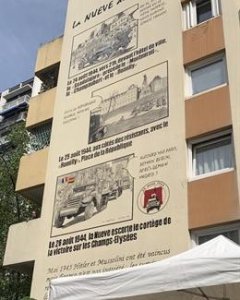 El mural homenaje a La Nueve en París. EP