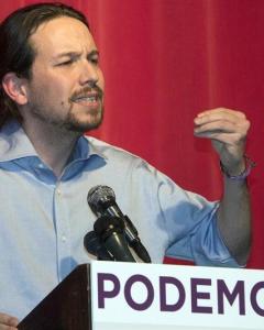 Pablo Iglesias, durante su discurso en Nueva York.