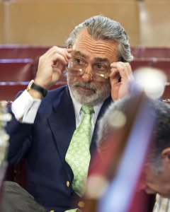 El supuesto cerebro de la trama Gürtel, Francisco Correa, en el juicio del llamado caso Fitur, en Valencia. EFE