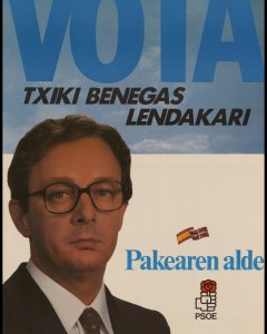 Cartel electoral de 'Txiqui' Benegas para las elecciones vascas.