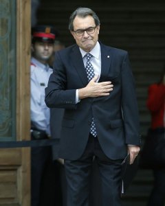 Artur Mas, a las puertas del TSJCat./ EFE