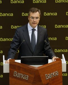 El consejero delegado de Bankia, José Sevilla, durante la presentación de los resultados de la entidad. EFE/J. J. Guillén