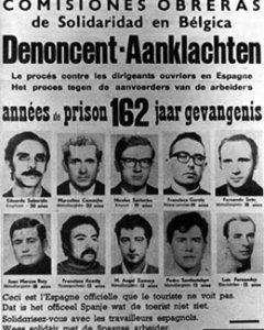 Cartel belga en solidaridad con los condenados en el Proceso 1001.-Archivo CCOO