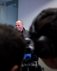 El exministro de Finanzas griego, Yanis Varoufakis, durante la entrevista.- JAIRO VARGAS