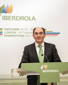 El presidente de Iberdrola, Ignacio Sánchez Galán, en la presentación de los resultados anuales de la eléctrica. E.P.