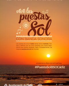 Cartel de la iniciativa 'Puestas de Sol con Banda Sonora', en Cádiz