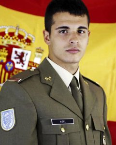 Imagen cedida por el Ministerio de Defensa del soldado español Aarón Vidal López, de 25 años, originario de Valencia y miembro del Regimiento de Caballería 'Lusitania' número 8, desplegado en Irak como participante en la Operación Inherent Resolve que ha