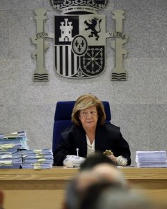 La presidenta del tribunal de las tajetas black en la Audiencia Nacional, Angela Murillo. EFE/Chema Moya