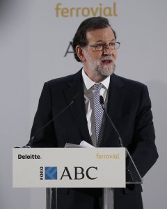 El presidente del Gobierno, Mariano Rajoy, durante su intervención en el Foro ABC. EFE/Paco Campos