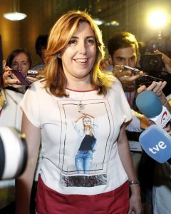 La presidenta andaluza, Susana Díaz, esta tarde, en el Palacio Municipal de Congresos de Madrid, donde se celebra el 39º Congreso Federal del PSOE. EFE/Javier López