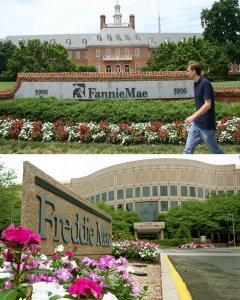 Las sedes de las agencias hipotecarias estadounidenses Fannie Mae y Freddie Mac. AFP