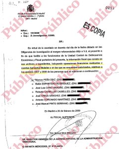 Requerimiento de Moix a Hacienda para dé los datos fiscales de los siete 'elegidos'.