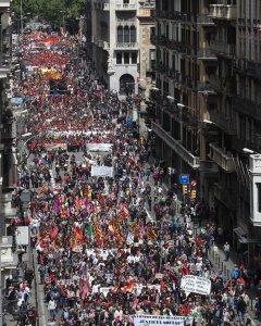 Manifestació sindical a Barcelona / ARXIU