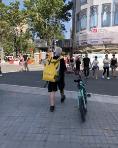 La edad de trabajadores para plataformas de la Gig Economy en Catalunya es superior a la de la media europea, según CCOO./ FREE RIDERS/Twitter