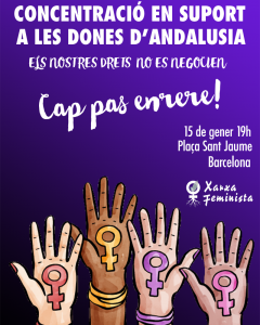 Convocatòria de la Xarxa Feminista en suport a les dones d'Andalusia.