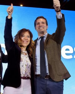 Pablo Casado, este sábado en una convención en Zaragoza. EFE