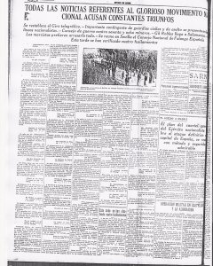 Noticia del fusilamiento, publicada en el Diario de Cádiz el 30 de agosto de 1936. Archivo José Luis Gutiérrez