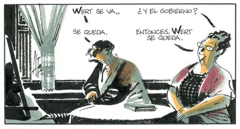 Viñeta Alfons López sobre Wert.