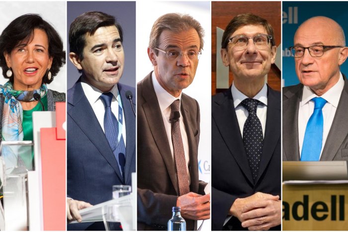 Los presidentes de los cinco mayores bancos se repartieron más de 15 millones en el año de la pandemia