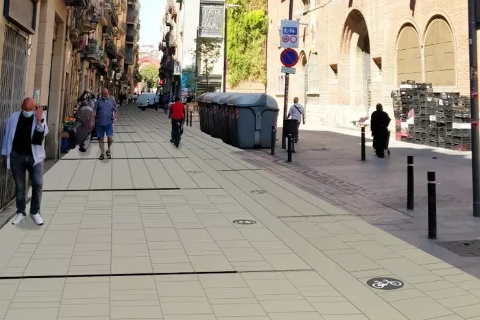 El carrer de Sant Antoni Abat de Barcelona serà una via única amb prioritat per a vianants